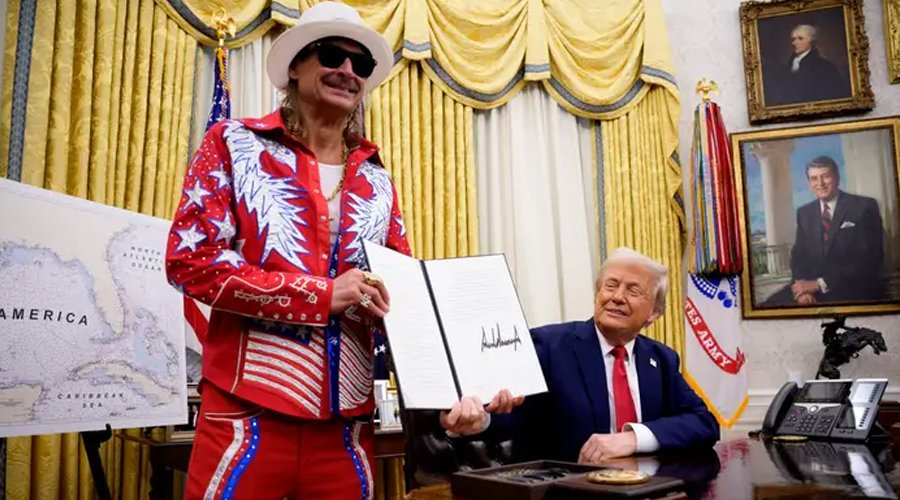 KID ROCK “Banned” From Performing In California By Governor Gavin Newsom’s Satirical Post The Mosh Network - Kid Rock with President Donald Trump