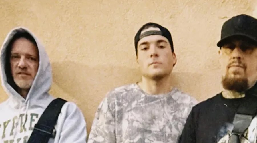 Korn, Sepultura & Ex-Fear Factory Members Tease Possible New Supergroup The Mosh Network - Photo featuring Ex-Korn bassist Fieldy with Christian Olde Wolbers (Ex-Fear Factory) & Greyson Nekrutman