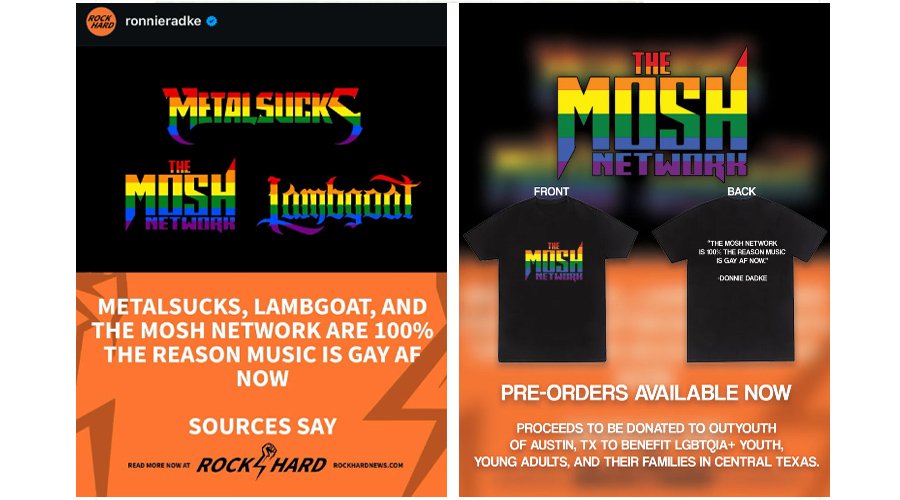 The Mosh Network Launches Limited “Gay AF” Shirt to Support LGBTQIA+ Youth The Mosh Network is "100% the reason music is gay AF now" - Donnie Dadke shirt