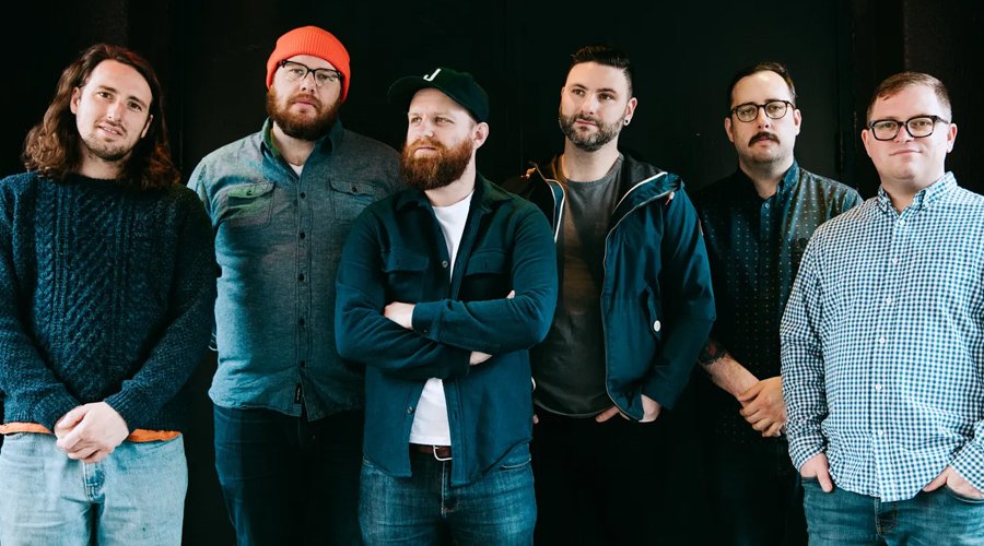 THE WONDER YEARS’ WWE Entrance Music for Becky Lynch Is On the Way The Mosh Network - The Wonder Years band promo photo in front of a black background.