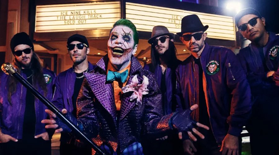 Ice Nine Kills, Sleep Theory & Sunami Added To 2026 ‘Louder Than Life’ Festival Ice Nine Kills performing in “The Laugh Track” music video, channeling Joker-inspired chaos and Tim Burton’s Batman ’89 aesthetic.