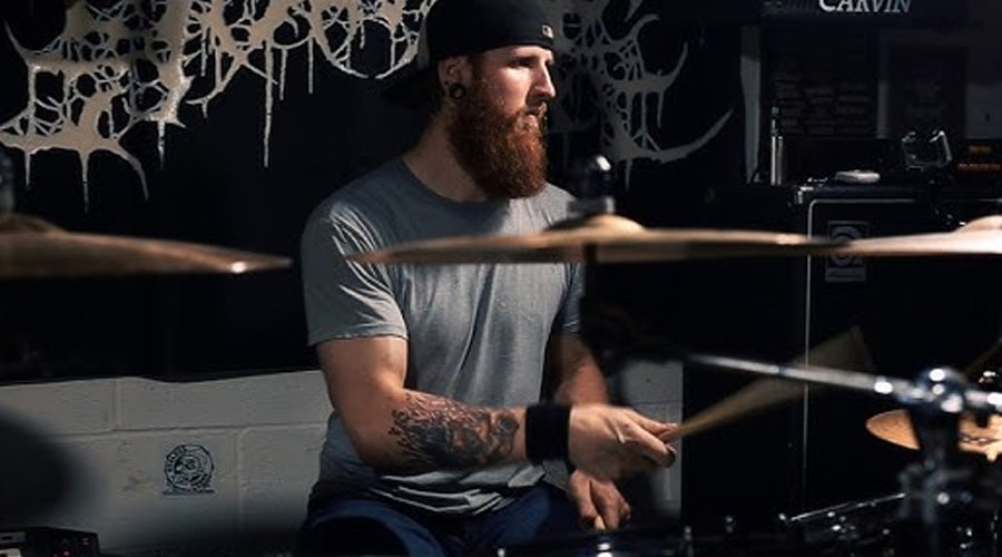 Ex-VISCERAL DISGORGE Drummer William Denne Under Fire For Anti-LGBTQ Facebook Post (UPDATED) The Mosh Network - William Denne, drummer of Visceral Disgorge playing his drum playthrough video.