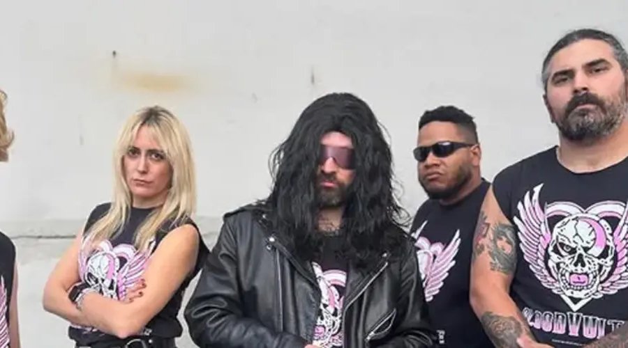 BLOOD VULTURE Pay Tribute to Bret Hart with Live Cover of His Iconic Entrance Theme in Calgary The Mosh Network - Blood Vulture dressed as the Hart Family for Halloween 2025