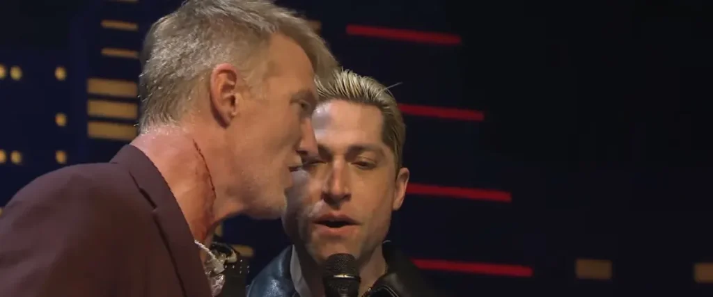 QUEENS OF THE STONE AGE’s Josh Homme Cuts Himself Onstage With a Meat Cleaver During Austin Performance The Mosh Network - Josh Homme performing at Austin CityLimits in Austin, TX