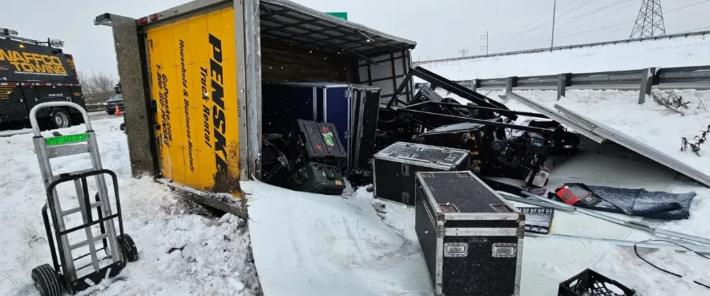 The Mosh Network - Memphis May Fire equipment truck wreckage