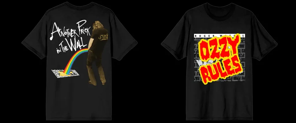 The Mosh Network - The Osbournes drop limited "Another Prick In The Wall" shirt, aiming at Roger Water's that depicts Ozzy peeing rainbows on "The Wall"