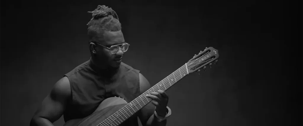 Animals As Leaders’ Tosin Abasi Unveils New Track “In Umbris” With Signature Guitar The Mosh Network - Tosin Abasi guitar 2026