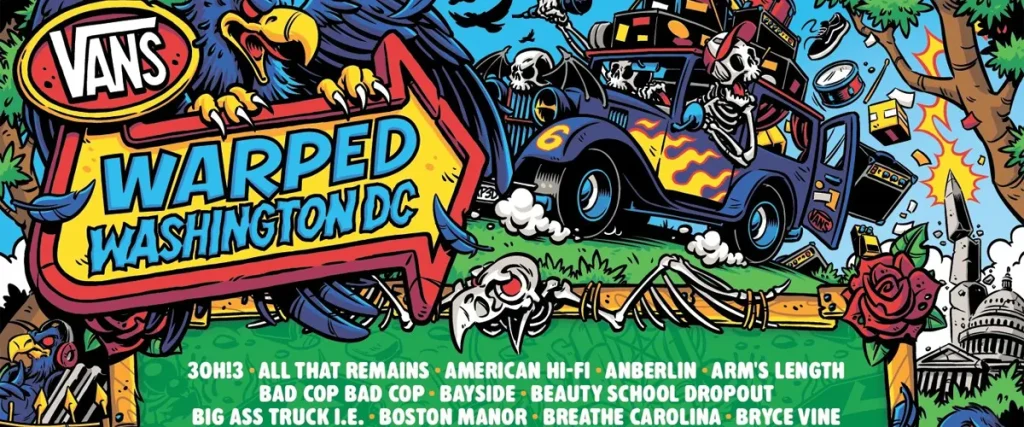 Vans Warped Tour Reveals Nearly Complete Lineup For 2026 Washington, DC Stop The Mosh Network - Vans Warped Tour 2026 Washingtong DC