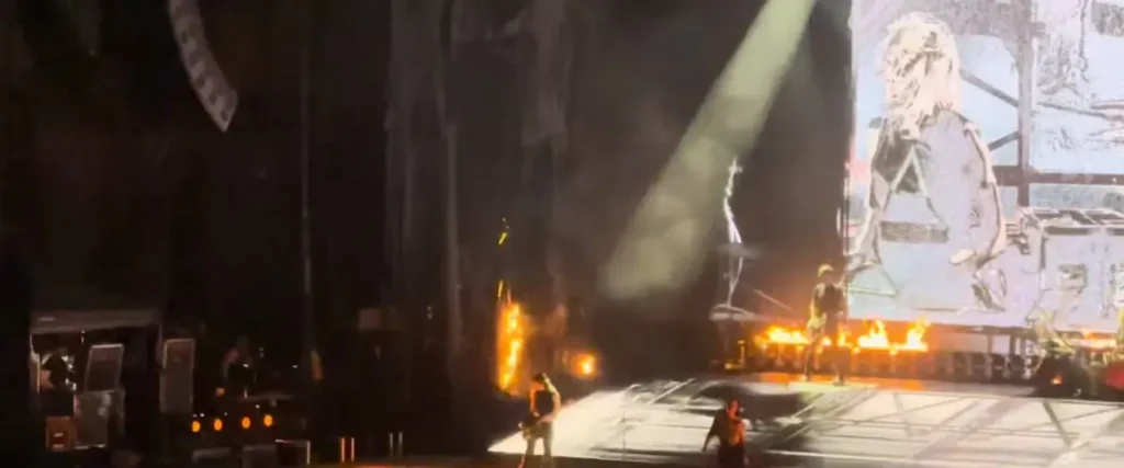 Stage Curtain Catches Fire During Evanescence’s “Calm Down” In Tampa, FL The Mosh Network - Stage curtains caught on fire during Evanescence's performance in Tampa, FL in 2026